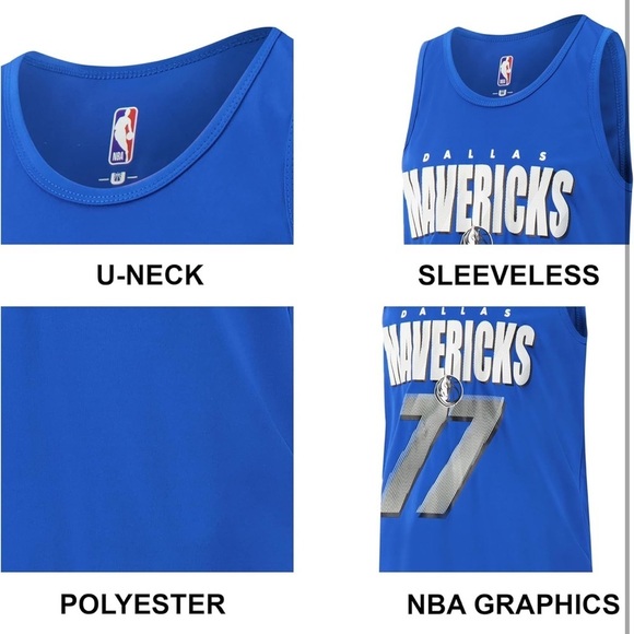 Luka Doncic Dallas Mavericks NBA Officially Licensed Sleeveless Mesh Jer…​​ - Picture 3 of 4
